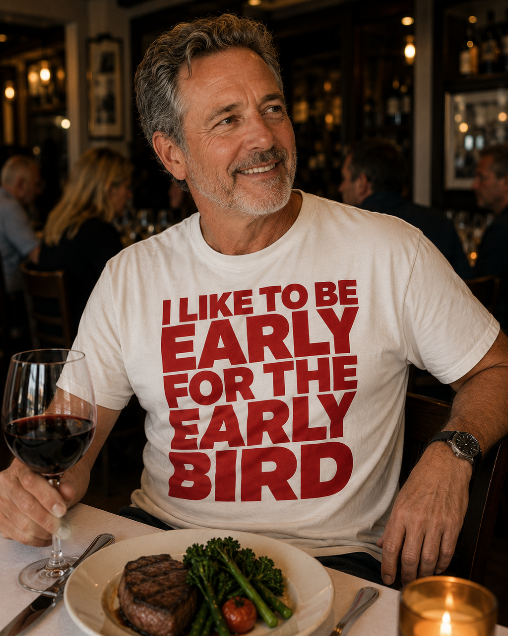 "I Like to Be Early for the Early Bird" T-Shirt